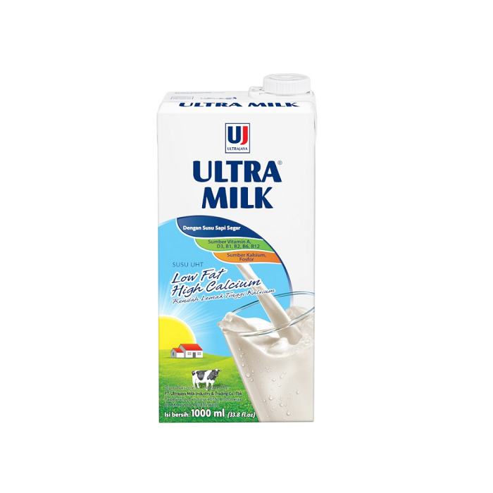 Ultra Milk Susu UHT Low Fat PLAIN 1000ml
